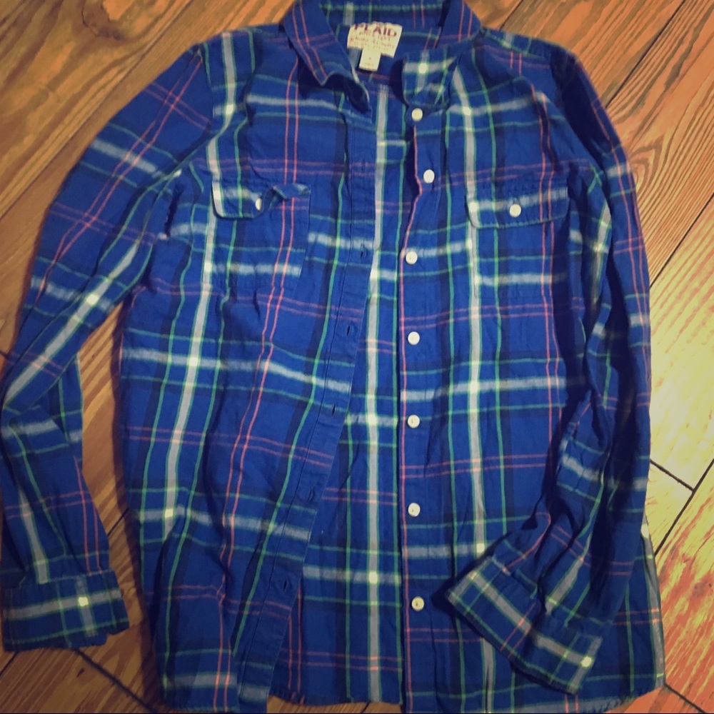 Old Navy Blue Plaid